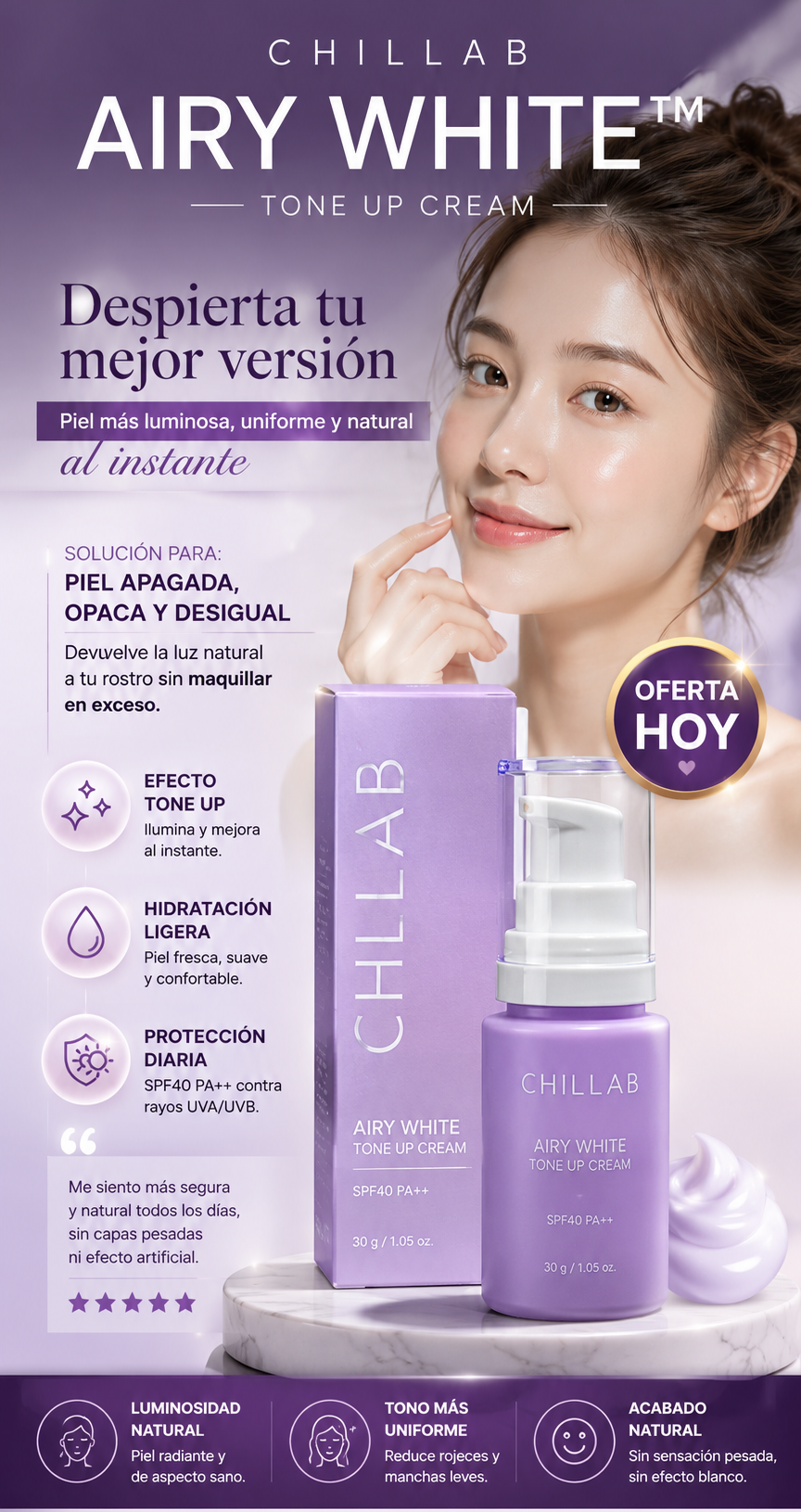 Chillab Airy White™ | Piel Más Luminosa y Uniforme