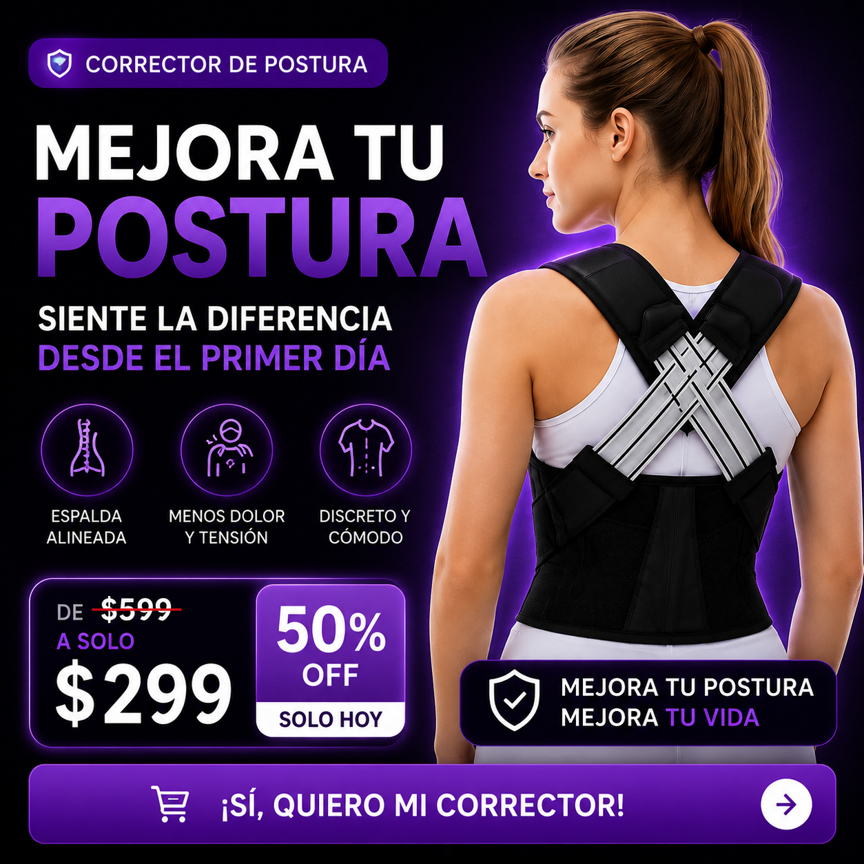 Corrector De Espalda Trenza