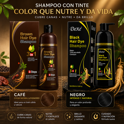 Black Hair Dye Shampoo™ | Cubre Canas En Solo Minutos