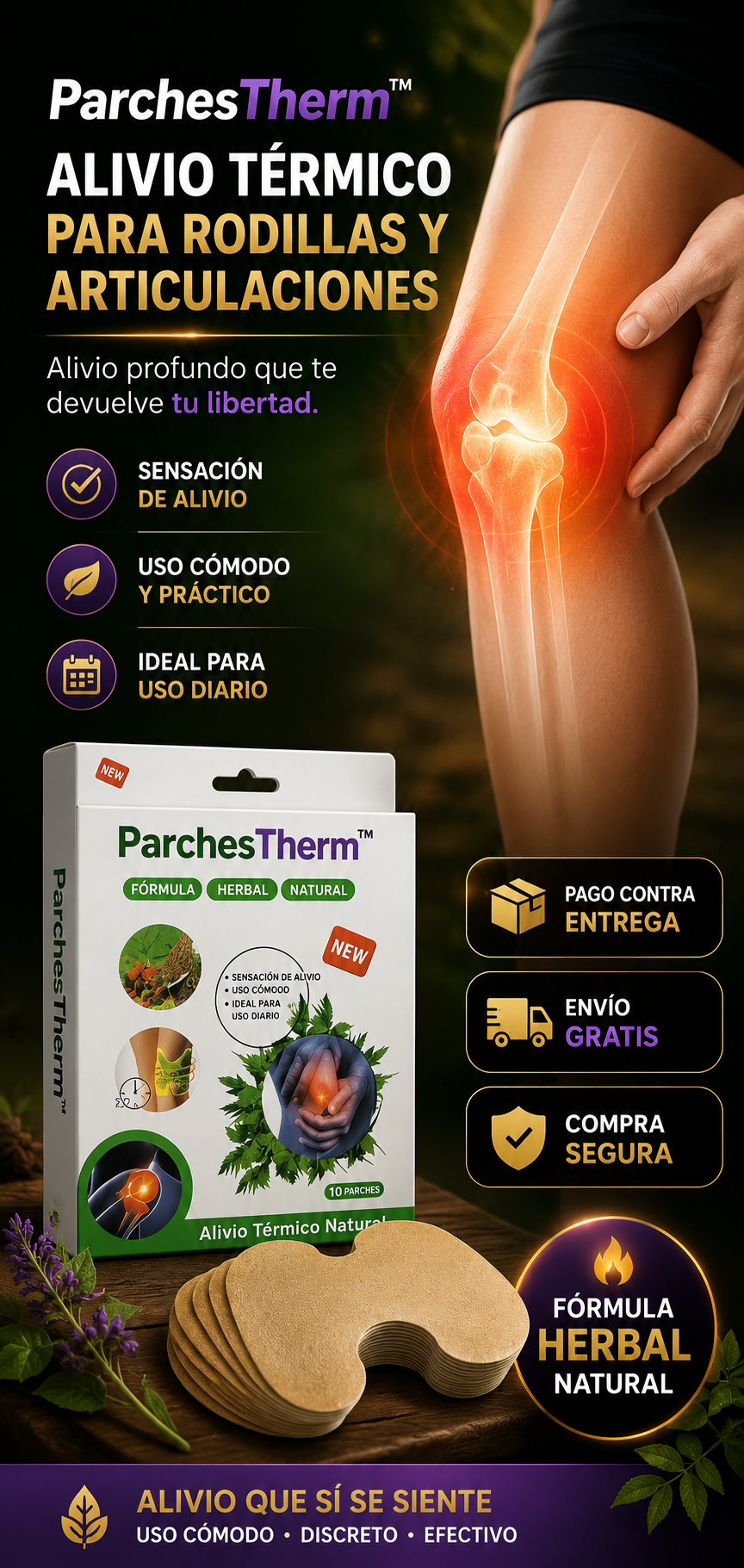ParchesTherm™ | 50 Parches Herbales Para Dolor Muscular
