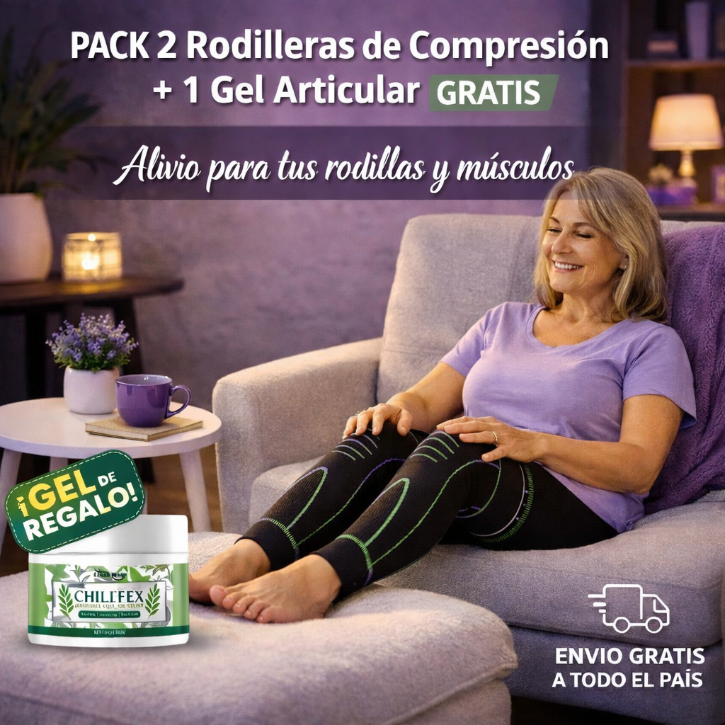 Pack 2 Rodilleras de Compresión + Gel Articular GRATIS