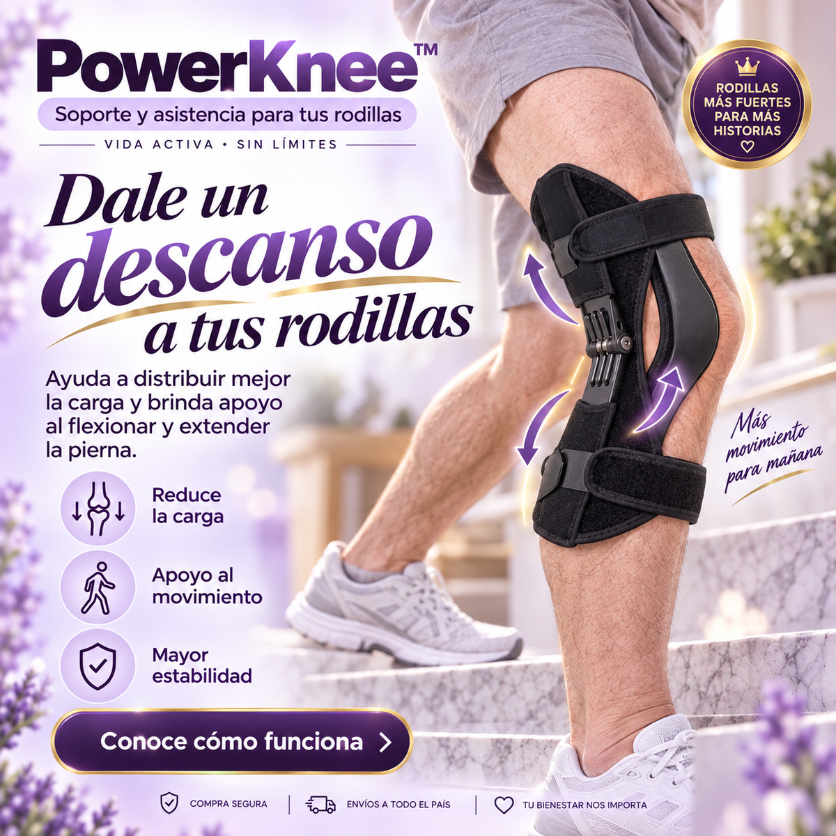 PowerKnee™ | Rodillera de Soporte Para Moverte Con Menos Esfuerzo