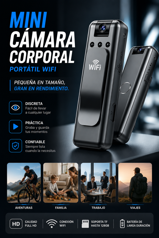 Mini Camara Corporal Portatil Video