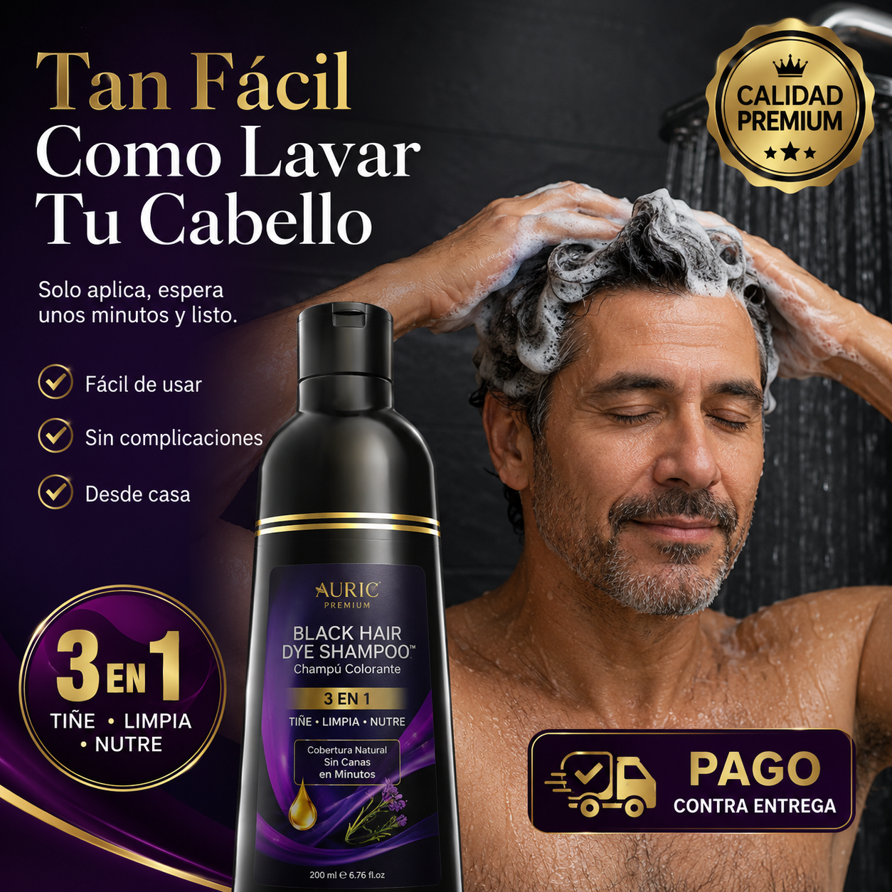 Black Hair Dye Shampoo™ | Cubre Canas En Solo Minutos
