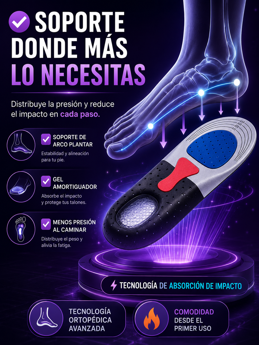 ComfortStep™ | Camina Sin Dolor Todo El Día