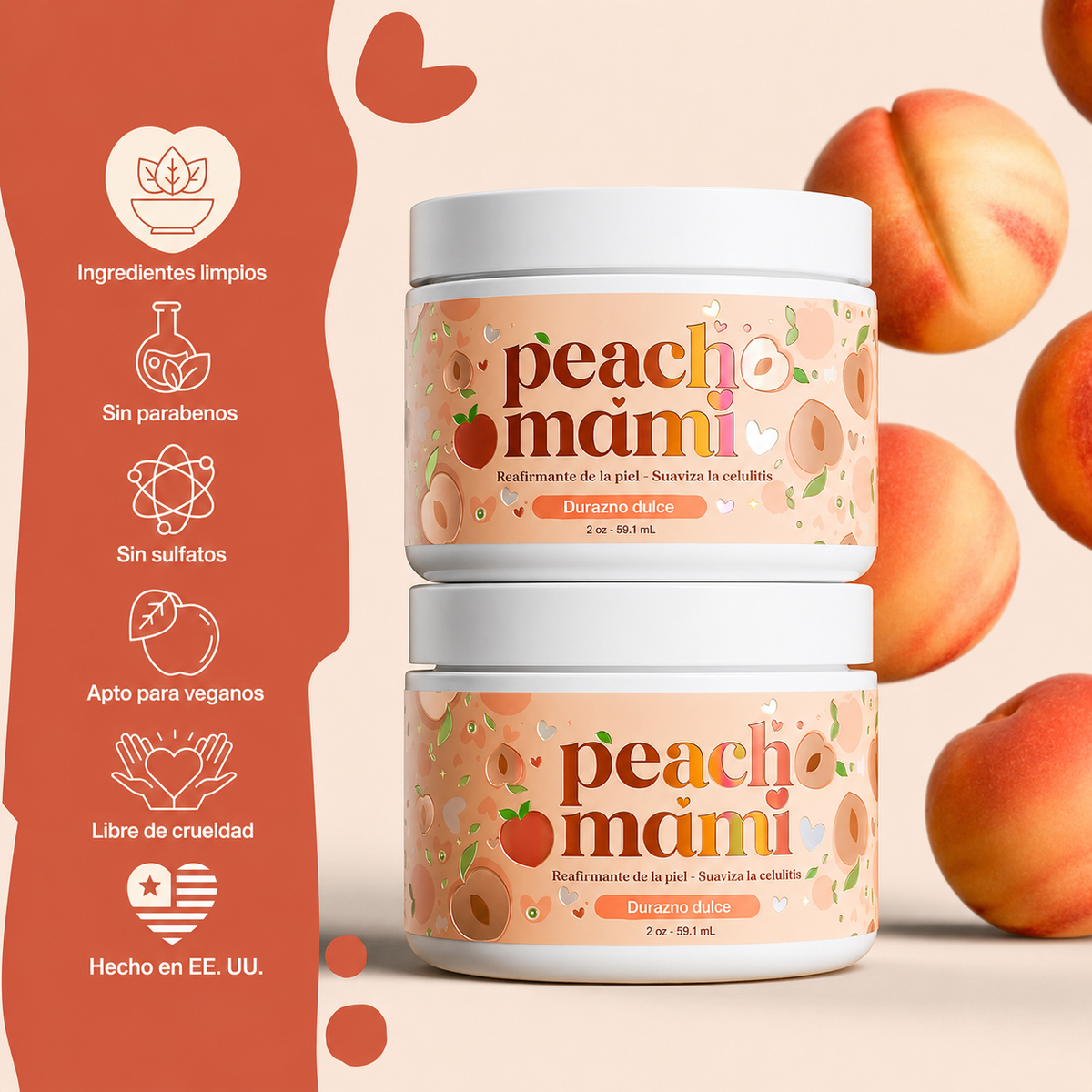 Crema Peach Mami Corporal Reafirmante