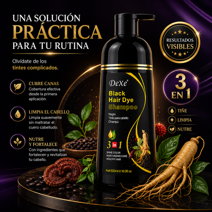 Black Hair Dye Shampoo™ | Cubre Canas En Solo Minutos