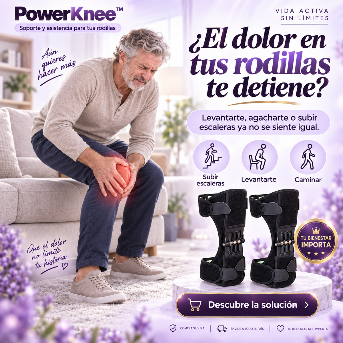 PowerKnee™ | Rodillera de Soporte Para Moverte Con Menos Esfuerzo