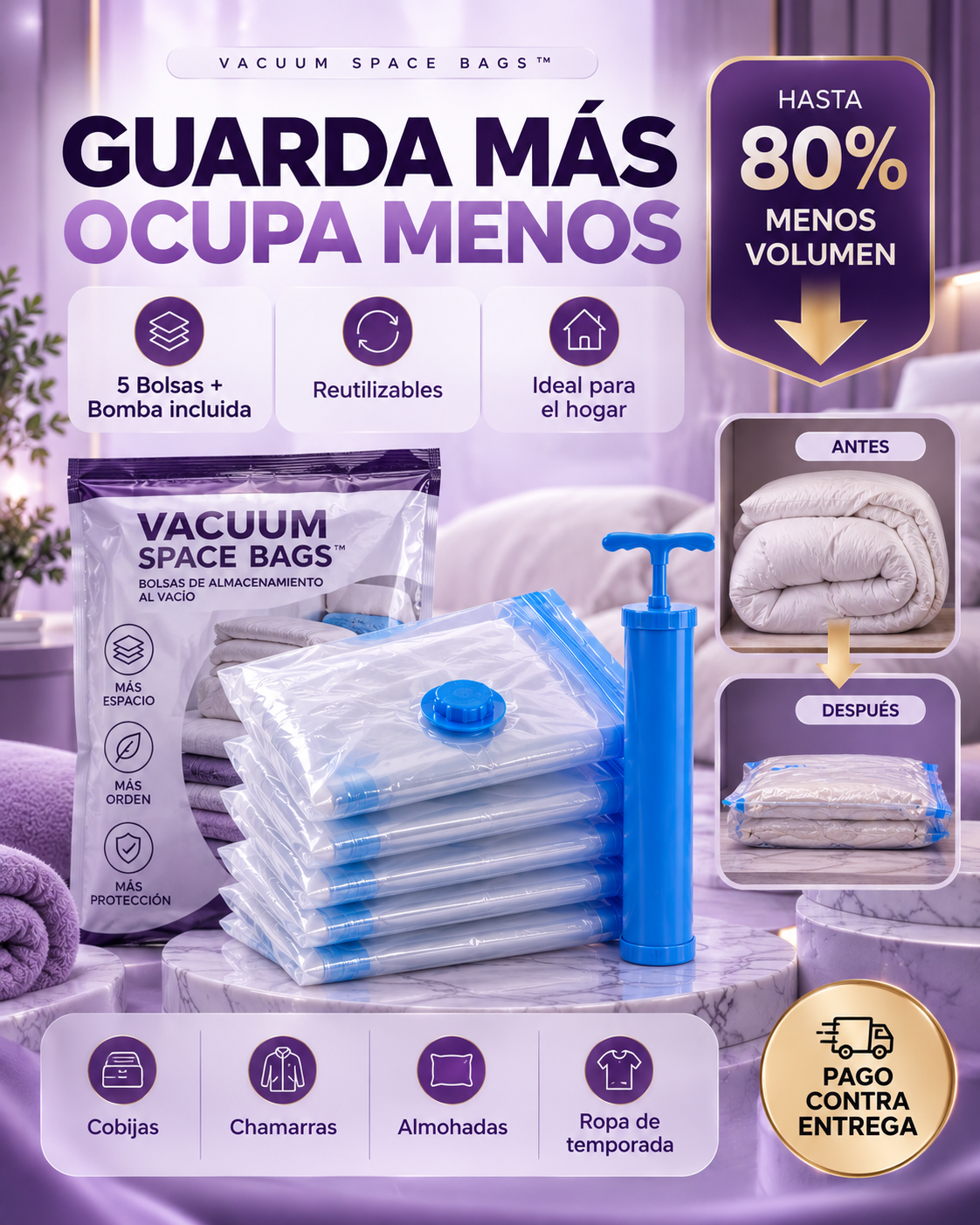Vacuum Bags™ | Bolsas al Vacío con Bomba Manual