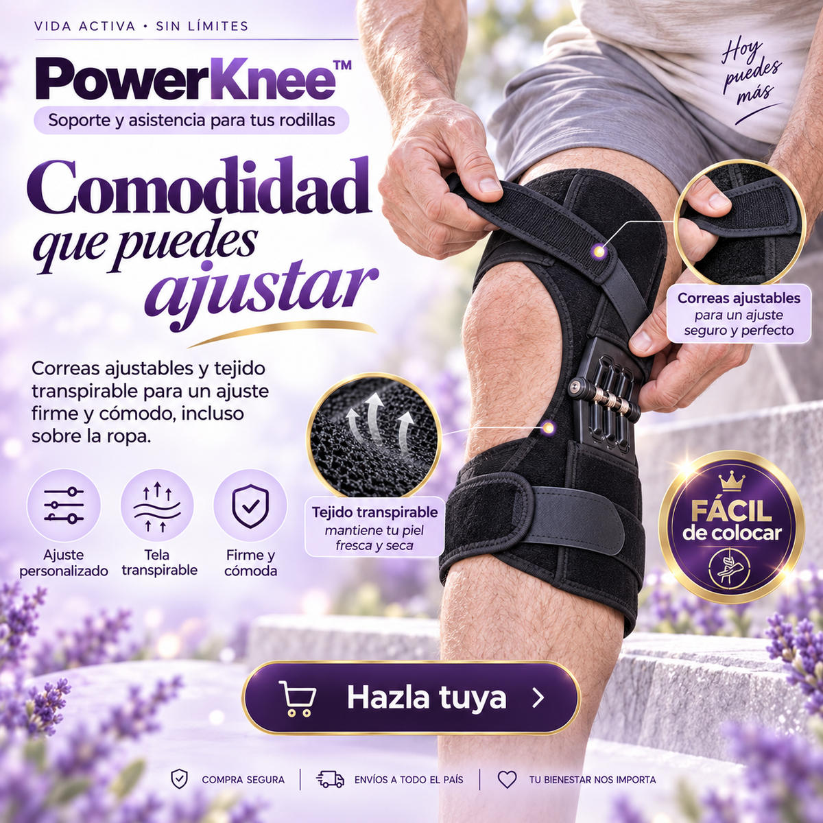 PowerKnee™ | Rodillera de Soporte Para Moverte Con Menos Esfuerzo