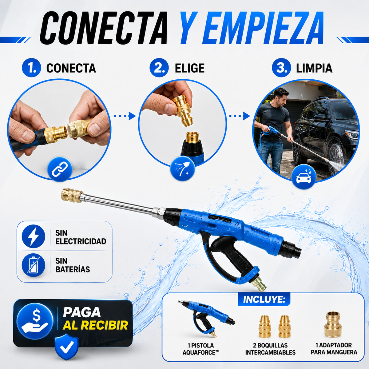 AquaForce™ | Limpieza Potente Para Tu Auto